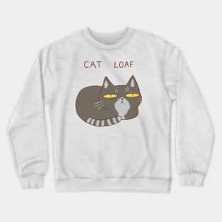 Funny gray cat loaf Crewneck Sweatshirt